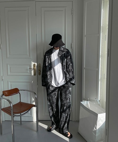 ASCLO（エジュクロ）の「ASCLO  Ash Paisley Pants（その他パンツ・メンズ・ブラック・FREE）」の3枚目の写真