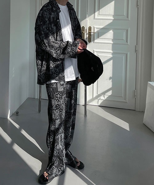 ASCLO（エジュクロ）の「ASCLO  Ash Paisley Pants（その他パンツ・メンズ・ブラック・FREE）」の7枚目の写真