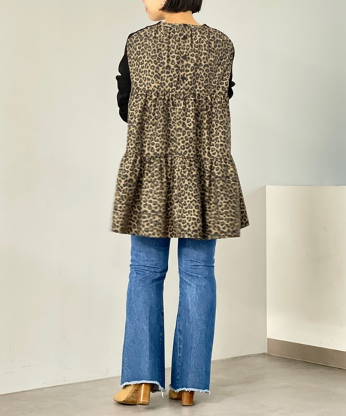 BEARDSLEY（ビアズリー）の「レオパードティアードチュニック（シャツ/ブラウス・レディース・ブラック・FREE）」の20枚目の写真