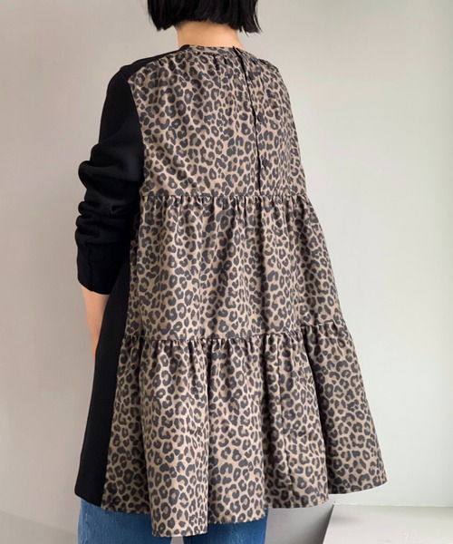 BEARDSLEY（ビアズリー）の「レオパードティアードチュニック（シャツ/ブラウス・レディース・ブラック・FREE）」の12枚目の写真