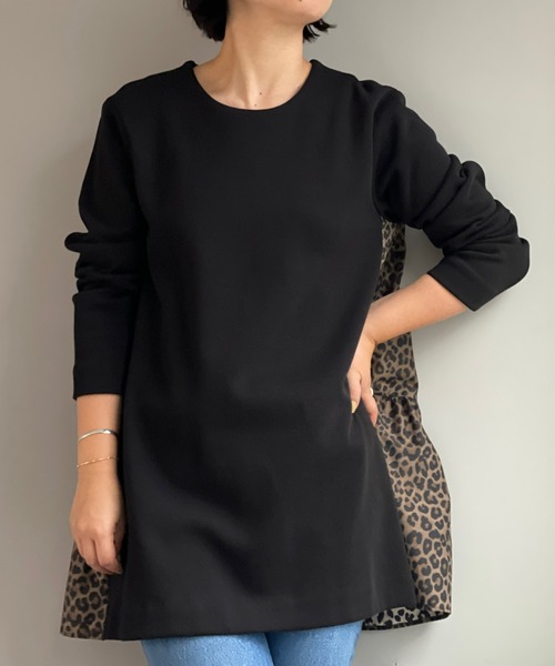 BEARDSLEY（ビアズリー）の「レオパードティアードチュニック（シャツ/ブラウス・レディース・ブラック・FREE）」の10枚目の写真