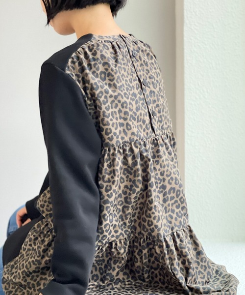 BEARDSLEY（ビアズリー）の「レオパードティアードチュニック（シャツ/ブラウス・レディース・ブラック・FREE）」の15枚目の写真