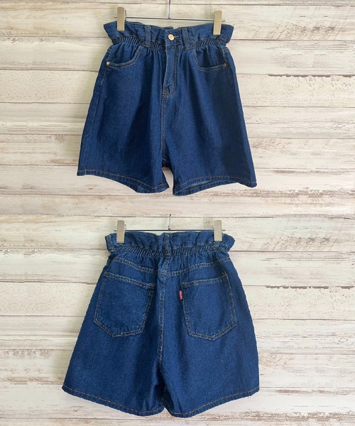 Jewelobe(ジュエローブ)の「フリルウエストデニムショートパンツ(デニムパンツ・レディース・ブルー・S/M)」の17枚目の写真