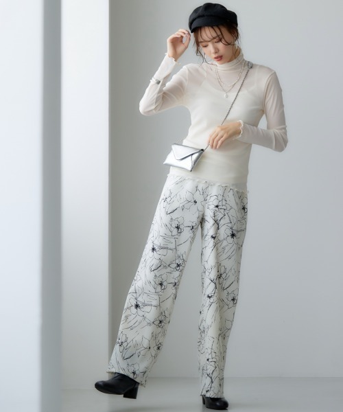 miclat（ミクラ）の「大きいサイズ シアーカットソーインナー miclat（Tシャツ/カットソー・レディース・ブラック/アイボリー/グリーン/ピンク/オレンジ/ブルー系/ライトグレー/テラコッタ/パープル/ネイビー・L～LL/3L～4L）」の22枚目の写真