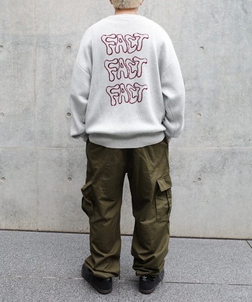 WHO'S WHO gallery（フーズフーギャラリー）の「COOPER FACTスカルスケートニット（ニット/セーター・メンズ・アッシュグレー/ブラック/チャコール・FREE）」の17枚目の写真