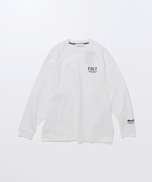 FIDELITY（フィデリティ）の「N/C EMBROIDERY L/S T-SHIRT / ワンポイント 刺繍 ロンT（Tシャツ/カットソー・メンズ・ダークグリーン/マスタード/オフホワイト/チャコール・MEDIUM/LARGE）」の6枚目の写真