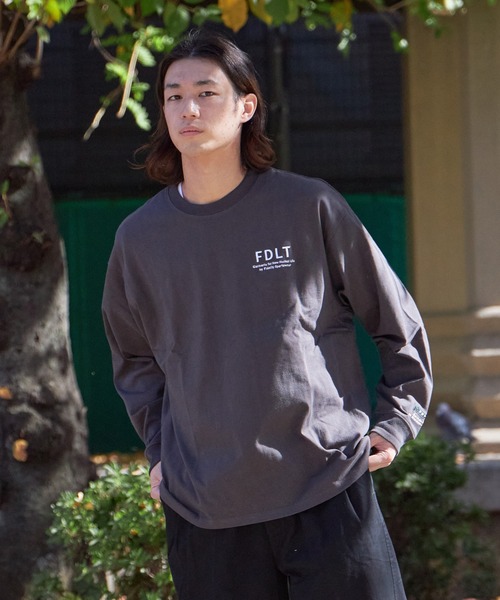 FIDELITY（フィデリティ）の「N/C EMBROIDERY L/S T-SHIRT / ワンポイント 刺繍 ロンT（Tシャツ/カットソー・メンズ・ダークグリーン/マスタード/オフホワイト/チャコール・MEDIUM/LARGE）」の15枚目の写真