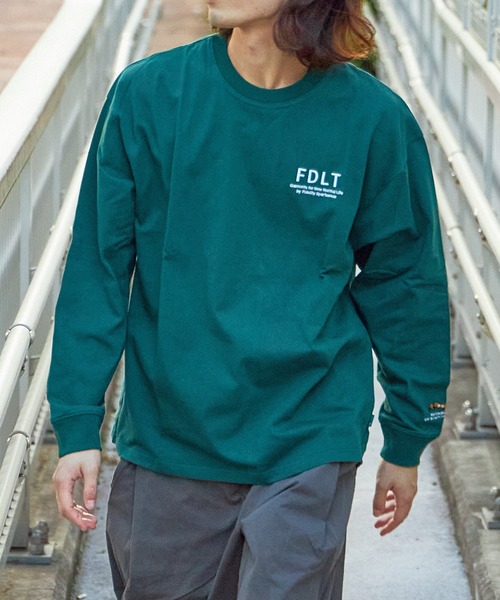 FIDELITY（フィデリティ）の「N/C EMBROIDERY L/S T-SHIRT / ワンポイント 刺繍 ロンT（Tシャツ/カットソー・メンズ・ダークグリーン/マスタード/オフホワイト/チャコール・MEDIUM/LARGE）」の12枚目の写真