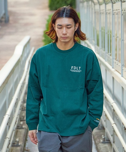 FIDELITY（フィデリティ）の「N/C EMBROIDERY L/S T-SHIRT / ワンポイント 刺繍 ロンT（Tシャツ/カットソー・メンズ・ダークグリーン/マスタード/オフホワイト/チャコール・MEDIUM/LARGE）」の11枚目の写真