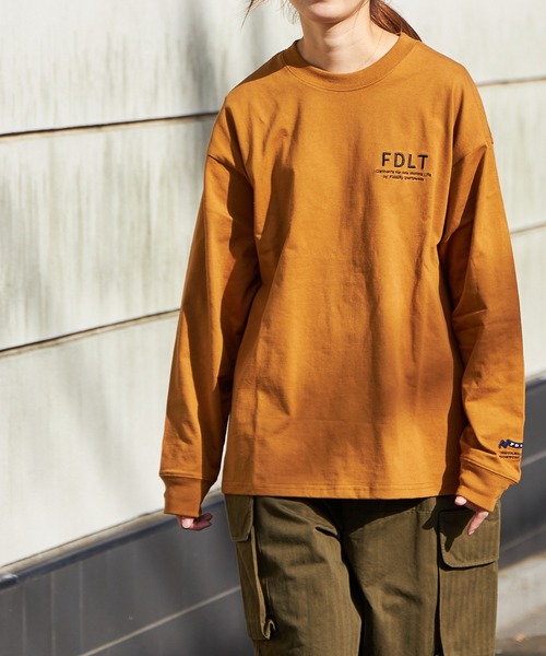 FIDELITY（フィデリティ）の「N/C EMBROIDERY L/S T-SHIRT / ワンポイント 刺繍 ロンT（Tシャツ/カットソー・メンズ・ダークグリーン/マスタード/オフホワイト/チャコール・MEDIUM/LARGE）」の10枚目の写真