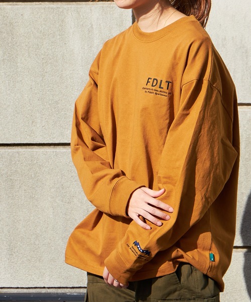 FIDELITY（フィデリティ）の「N/C EMBROIDERY L/S T-SHIRT / ワンポイント 刺繍 ロンT（Tシャツ/カットソー・メンズ・ダークグリーン/マスタード/オフホワイト/チャコール・MEDIUM/LARGE）」の7枚目の写真
