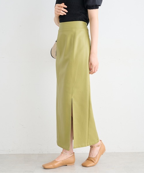 FREE'S MART(フリーズマート)の「【Sシリーズ対応】◆合皮フロントスリットナロースカート(スカート・レディース・ホワイト/カーキ/ブラック・MEDIUM/SMALL/X-SMALL)」の20枚目の写真