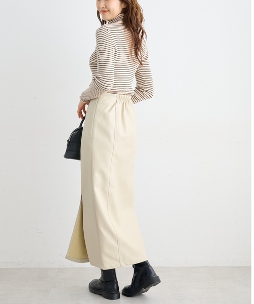 FREE'S MART(フリーズマート)の「【Sシリーズ対応】◆合皮フロントスリットナロースカート(スカート・レディース・ホワイト/カーキ/ブラック・MEDIUM/SMALL/X-SMALL)」の19枚目の写真