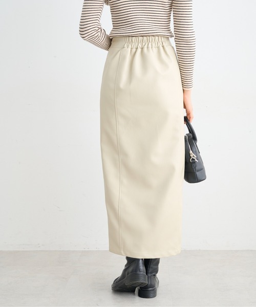 FREE'S MART(フリーズマート)の「【Sシリーズ対応】◆合皮フロントスリットナロースカート(スカート・レディース・ホワイト/カーキ/ブラック・MEDIUM/SMALL/X-SMALL)」の22枚目の写真