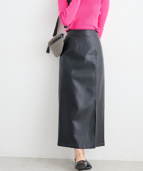 FREE'S MART(フリーズマート)の「【Sシリーズ対応】◆合皮フロントスリットナロースカート(スカート・レディース・ホワイト/カーキ/ブラック・MEDIUM/SMALL/X-SMALL)」の21枚目の写真