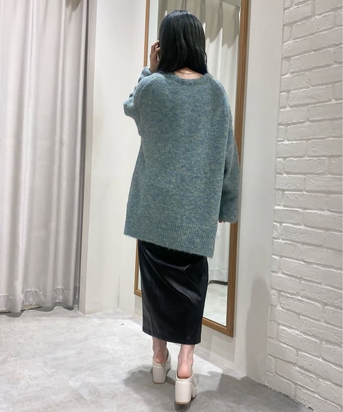 FREE'S MART(フリーズマート)の「【Sシリーズ対応】◆合皮フロントスリットナロースカート(スカート・レディース・ホワイト/カーキ/ブラック・MEDIUM/SMALL/X-SMALL)」の15枚目の写真