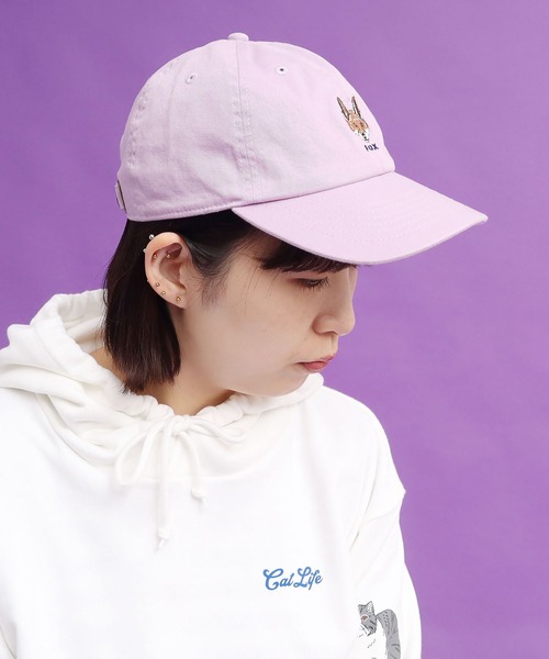 didizizi（ディディジジ）の「キツネ刺繍キャップ（キャップ・レディース・ブラック/ベージュ/パープル・FREE）」の14枚目の写真