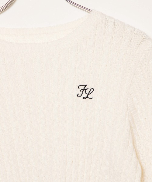 WEGO（ウィゴー）の「WEGO/ケーブルショートニット（ニット/セーター・レディース・オフホワイト/サックスブルー・FREE）」の13枚目の写真