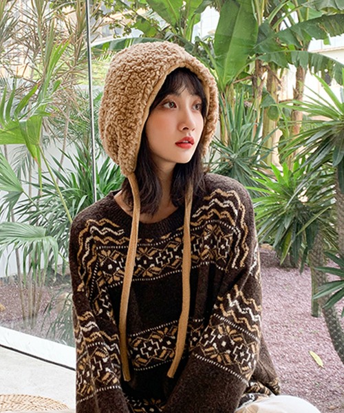 EPICKS（エピックス）の「ひもつきボアキャップ バラクラバ（ニット