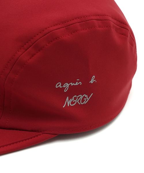 完売品　【agnes b.×NERGY】撥水 ランニングキャップ　黒 楽天市場】【agnes b.×NERGY】撥水 ランニングキャップ