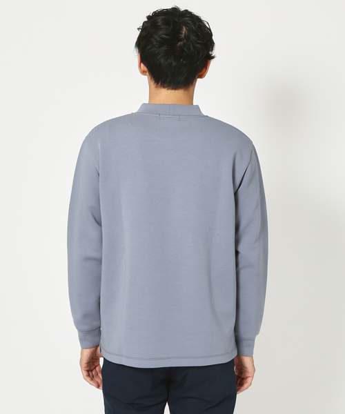 ABAHOUSE GRAY(アバハウスグレイ)の「シルキー モックネック 長袖 Tシャツ(Tシャツ/カットソー・メンズ・ホワイト/ブラック/モカ/グレイッシュベージュ/グレイッシュブルー・46/48)」の9枚目の写真
