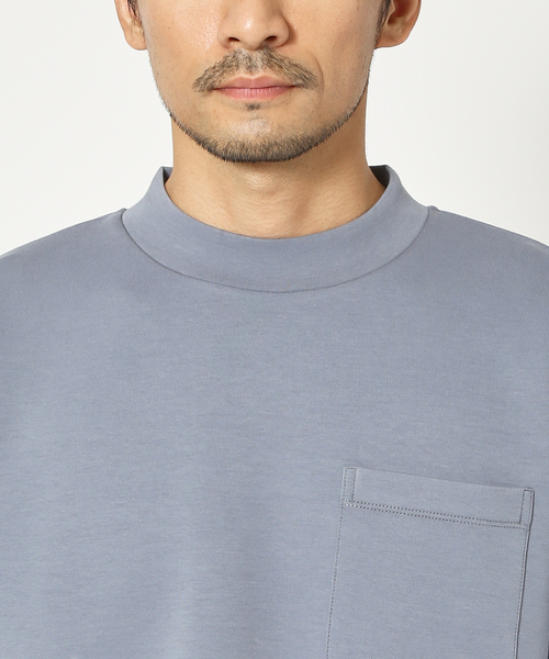 ABAHOUSE GRAY(アバハウスグレイ)の「シルキー モックネック 長袖 Tシャツ(Tシャツ/カットソー・メンズ・ホワイト/ブラック/モカ/グレイッシュベージュ/グレイッシュブルー・46/48)」の12枚目の写真