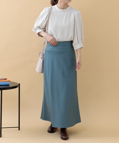 Paradise Picnic(パラダイスピクニック)の「ツイルスタンドカラーブラウス(シャツ/ブラウス・レディース・ブルー/グレー/グレイッシュベージュ・FREE)」の21枚目の写真