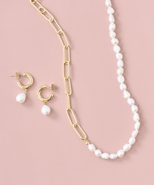 BEARDSLEY（ビアズリー）の「【Colorer./クロレ】淡水パールピアス：オケージョンに普段に便利（ピアス（両耳用）・レディース・ゴールド・FREE）」の3枚目の写真