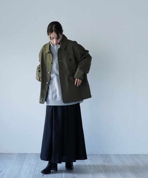 U.S. POLO ASSN.（ユーエスポロアッスン）の「U.S. POLO ASSN. / ユーエスポロアッスン 別注 コラボ  コットン ワーク カバーオール（カバーオール・メンズ・カーキ/ブラック/チャコールグレー/ベージュ・LARGE/MEDIUM）」の18枚目の写真