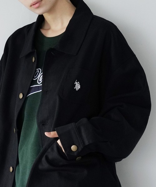 U.S. POLO ASSN.（ユーエスポロアッスン）の「U.S. POLO ASSN. / ユーエスポロアッスン 別注 コラボ  コットン ワーク カバーオール（カバーオール・メンズ・カーキ/ブラック/チャコールグレー/ベージュ・LARGE/MEDIUM）」の8枚目の写真