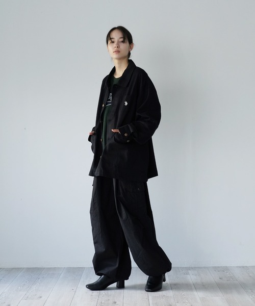 U.S. POLO ASSN.（ユーエスポロアッスン）の「U.S. POLO ASSN. / ユーエスポロアッスン 別注 コラボ  コットン ワーク カバーオール（カバーオール・メンズ・カーキ/ブラック/チャコールグレー/ベージュ・LARGE/MEDIUM）」の11枚目の写真