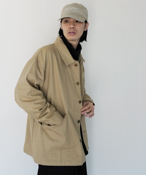 U.S. POLO ASSN.（ユーエスポロアッスン）の「U.S. POLO ASSN. / ユーエスポロアッスン 別注 コラボ  コットン ワーク カバーオール（カバーオール・メンズ・カーキ/ブラック/チャコールグレー/ベージュ・LARGE/MEDIUM）」の21枚目の写真