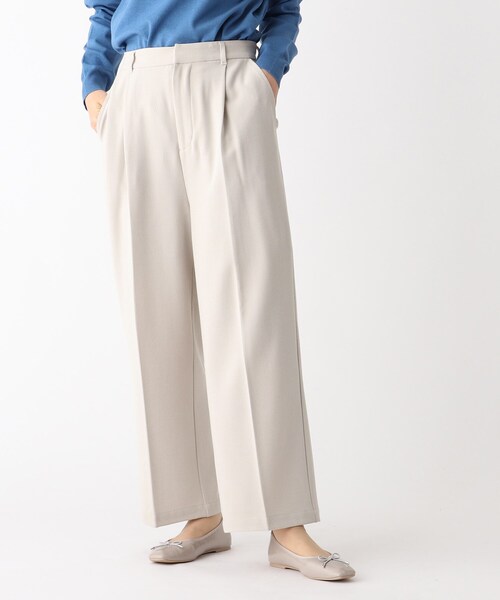 OPAQUE.CLIP（オペークドットクリップ）の「◆ジョーゼット ワイドストレートパンツ（その他パンツ・レディース・グリーン/ライトグレー/ブラック・40/38/42/36）」の3枚目の写真