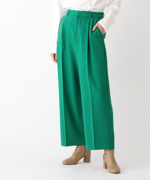OPAQUE.CLIP（オペークドットクリップ）の「◆ジョーゼット ワイドストレートパンツ（その他パンツ・レディース・グリーン/ライトグレー/ブラック・40/38/42/36）」の9枚目の写真