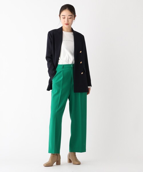 OPAQUE.CLIP（オペークドットクリップ）の「◆ジョーゼット ワイドストレートパンツ（その他パンツ・レディース・グリーン/ライトグレー/ブラック・40/38/42/36）」の7枚目の写真