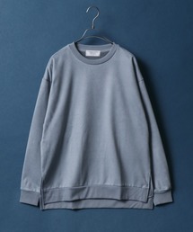Fleece Lining Eco Suede Side Slit Sweatshirt/裏起毛 エコスウェード サイドスリット スウェット トップス トレーナー メンズ