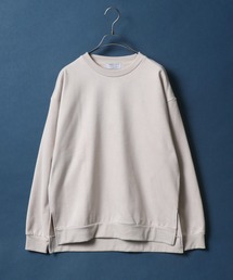 Fleece Lining Eco Suede Side Slit Sweatshirt/裏起毛 エコスウェード サイドスリット スウェット トップス トレーナー メンズ