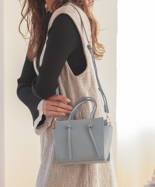 DONOBAN（ドノバン）の「マイクロショルダー（ショルダーバッグ・レディース・ライトグレー/グリーン/マスタード/モカ/ブラック/ライトブルー/シルバー/ブルー/ローズ・F）」の7枚目の写真