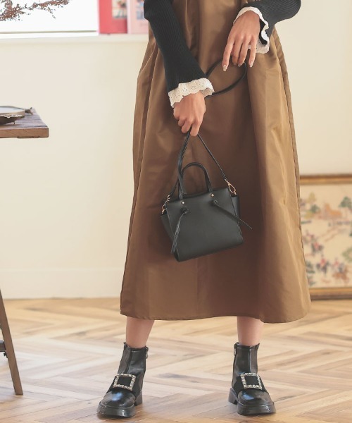 DONOBAN（ドノバン）の「マイクロショルダー（ショルダーバッグ・レディース・ライトグレー/グリーン/マスタード/モカ/ブラック/ライトブルー/シルバー/ブルー/ローズ・F）」の2枚目の写真