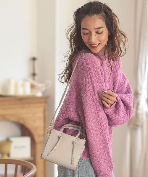 DONOBAN（ドノバン）の「マイクロショルダー（ショルダーバッグ・レディース・ライトグレー/グリーン/マスタード/モカ/ブラック/ライトブルー/シルバー/ブルー/ローズ・F）」の11枚目の写真