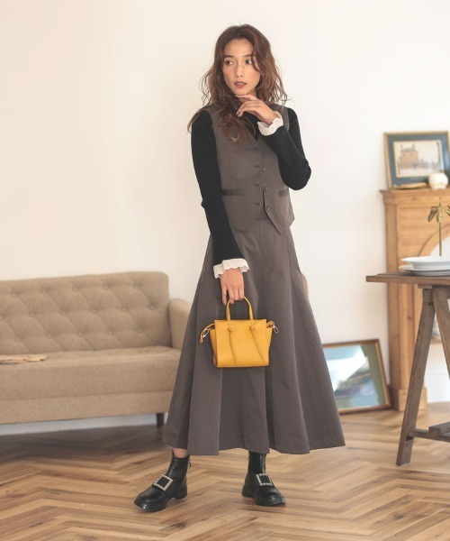 DONOBAN（ドノバン）の「マイクロショルダー（ショルダーバッグ・レディース・ライトグレー/グリーン/マスタード/モカ/ブラック/ライトブルー/シルバー/ブルー/ローズ・F）」の18枚目の写真