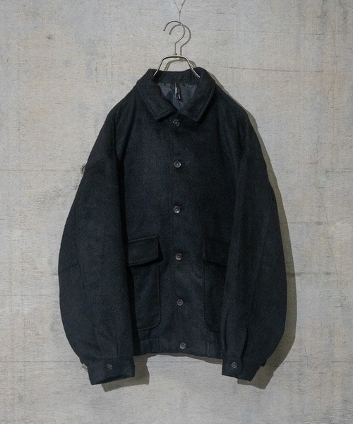 JOHN'S CLOSET(ジョンズクローゼット)の「【i】フェイクウール シャギー裾シャーリングブルゾン(ブルゾン・メンズ・ブラック/チェック/ブラウン・MEDIUM/LARGE/X-LARGE)」の2枚目の写真