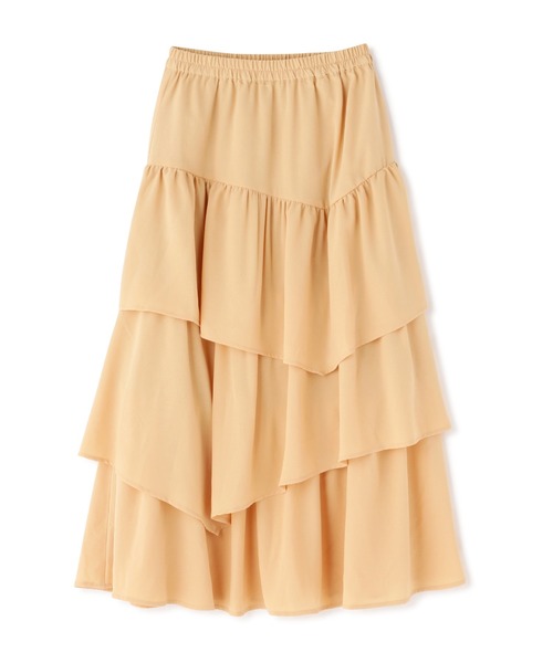 FREE'S MART（フリーズマート）の「【3サイズ展開XS-M】ランダムティアードスカート【低身長サイズ有】（スカート・レディース・ブラック/ホワイト/ピンク/オレンジ・X-SMALL/SMALL/MEDIUM）」の4枚目の写真