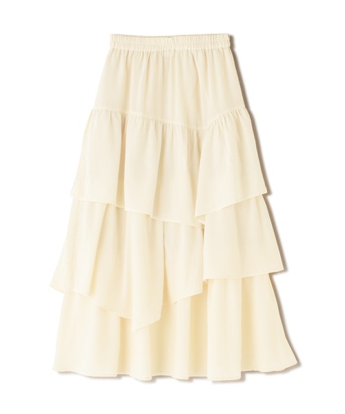 FREE'S MART（フリーズマート）の「【3サイズ展開XS-M】ランダムティアードスカート【低身長サイズ有】（スカート・レディース・ブラック/ホワイト/ピンク/オレンジ・X-SMALL/SMALL/MEDIUM）」の15枚目の写真