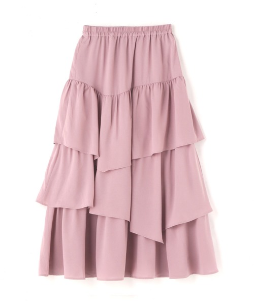 FREE'S MART（フリーズマート）の「【3サイズ展開XS-M】ランダムティアードスカート【低身長サイズ有】（スカート・レディース・ブラック/ホワイト/ピンク/オレンジ・X-SMALL/SMALL/MEDIUM）」の18枚目の写真