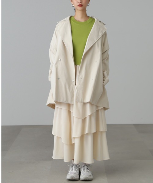 FREE'S MART（フリーズマート）の「【3サイズ展開XS-M】ランダムティアードスカート【低身長サイズ有】（スカート・レディース・ブラック/ホワイト/ピンク/オレンジ・X-SMALL/SMALL/MEDIUM）」の21枚目の写真