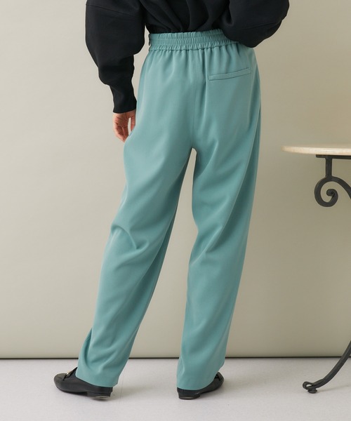 KATHARINE ROSS（キャサリンロス）の「【KATHARINE ROSS】ベルトVスリット タックストレートパンツ（スラックス・レディース・グリーン/チャコールグレー・MEDIUM）」の18枚目の写真