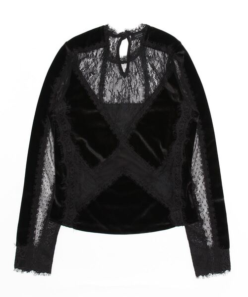 ALLSAINTS（オールセインツ）の「MILA VELVET TOP | MILA VELVET トップ（その他トップス・レディース・ブラック・6/8/4/10）」の7枚目の写真