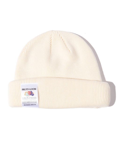 FRUIT OF THE LOOM（フルーツオブザルーム）の「SHORT WACH / ペールトーン / ニット帽 / カジュアル  / ユニセックス / ロゴ / 厚手（ニットキャップ/ビーニー・メンズ・オフホワイト/パープル/イエロー・FREE）」の9枚目の写真