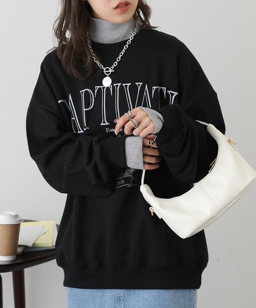 COLONY 2139（コロニートゥーワンスリーナイン）の「WEB・一部店舗限定 /裏毛クルーネックロゴプルオーバー（スウェット・レディース・オフホワイト/グレー/ブラック・FREE）」の9枚目の写真